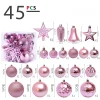 45PCS Christmas Tree Hanging Decor Balls Set