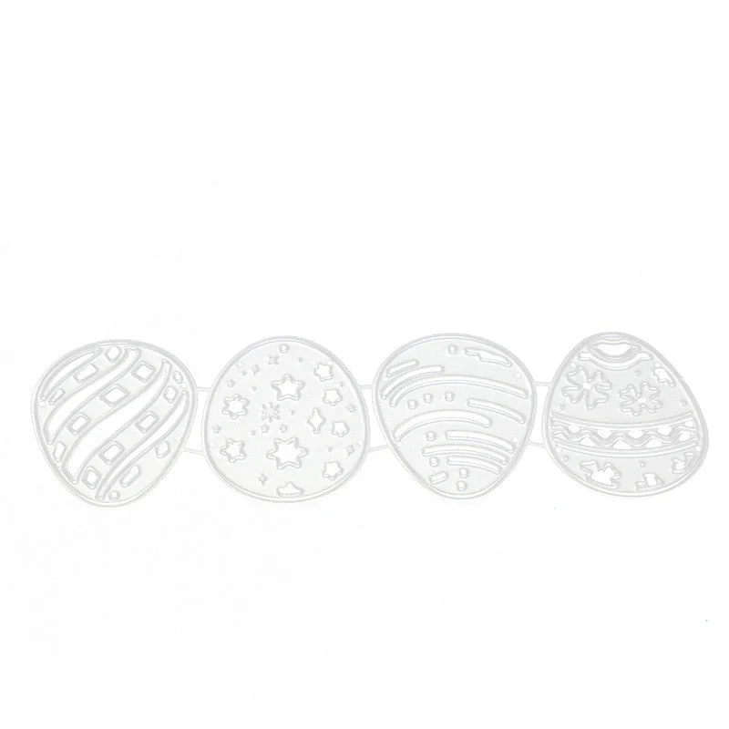 4 Pcs Cutting Dies Stitched Easter Eggs Scrapbook Embossing Card Making Paper Craft DIY Dies Metal Stencil