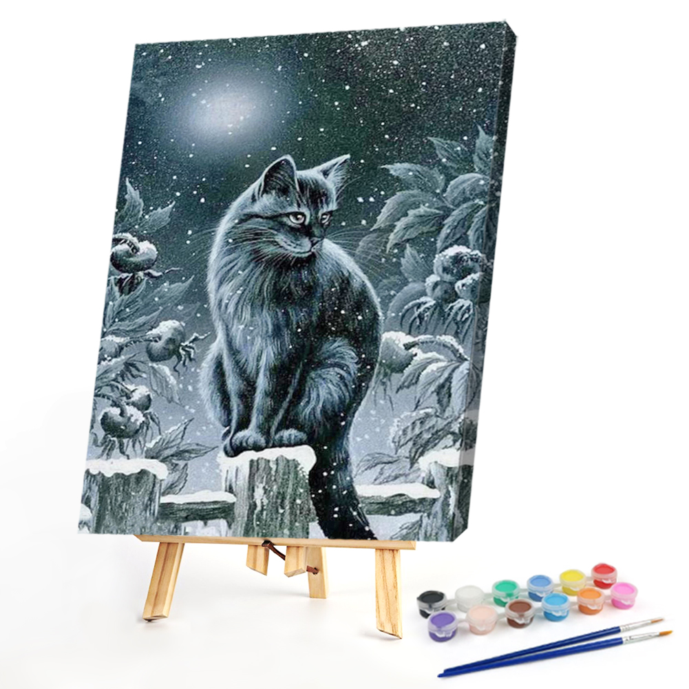 

40*50CM - Paint By Numbers - Black Cat, 501 Original