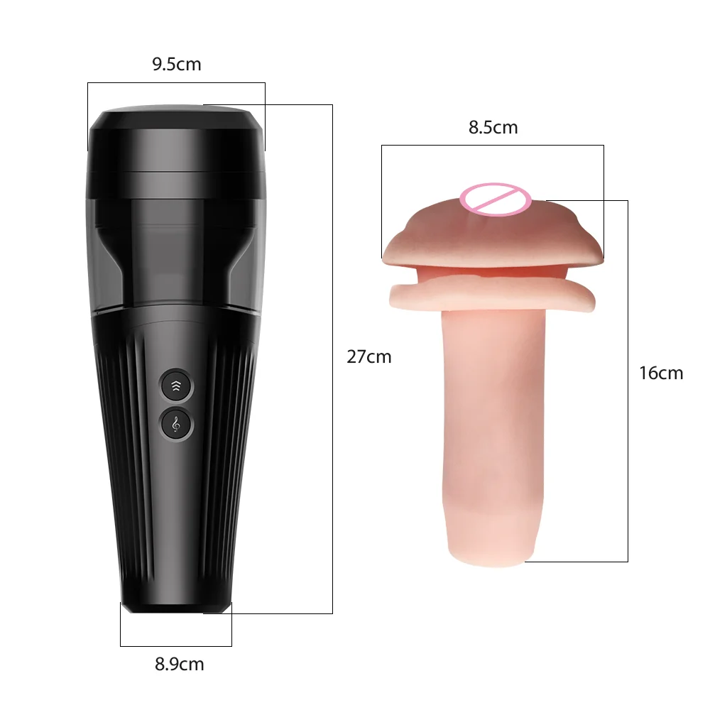 7 Frequency Telescopic Vibration Masturbation Cup Rosetoy Official