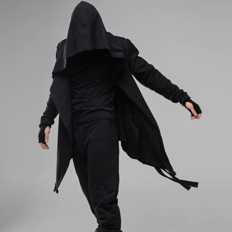 Goth Punk Irregular Hooded Coat / TECHWEAR CLUB / Techwear