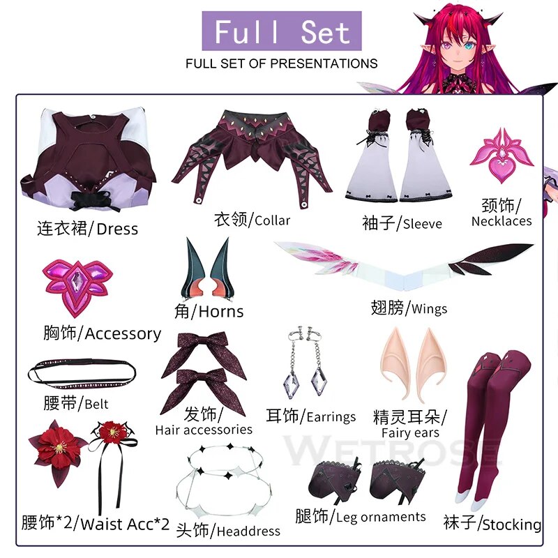 [Wetrose] InStock IRyS Cosplay Costume Hololive Vtuber Holo EN JP HOPE YabaIRyS SeisoRyS Wig Full Set