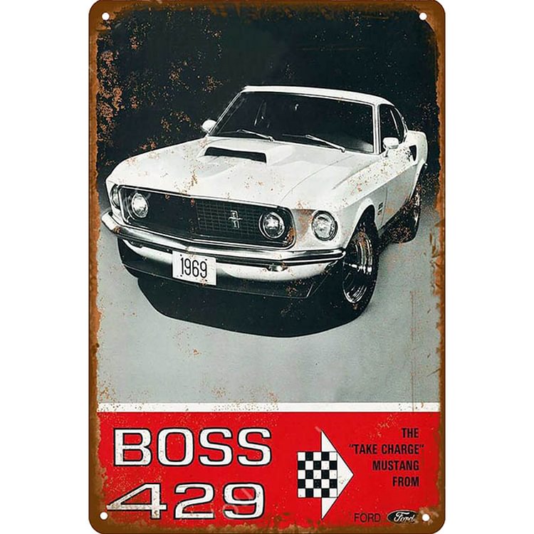 Boss 429 Car - Vintage Tin Signs/Wooden Signs - 7.9x11.8in & 11.8x15.7in