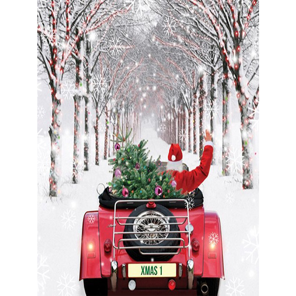 

Christmas Red Car - Round Drill Diamond Painting - 30*40CM, 501 Original