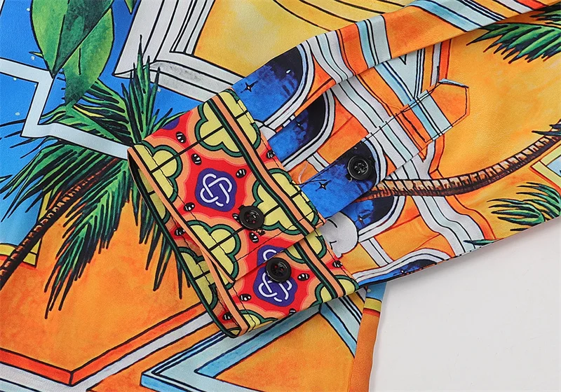 Casablanca 2023 new silk long-sleeved shirt