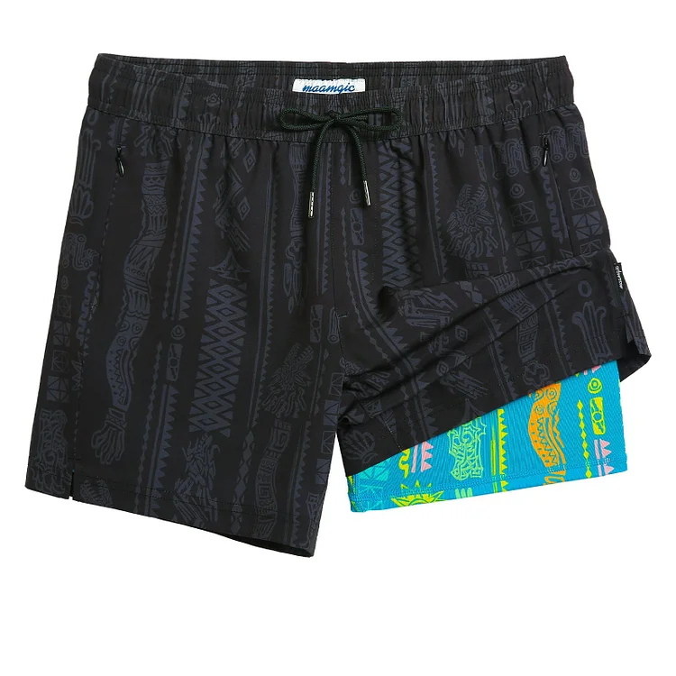 Effortless Aztec Dragon 5.5" Swim Shorts
