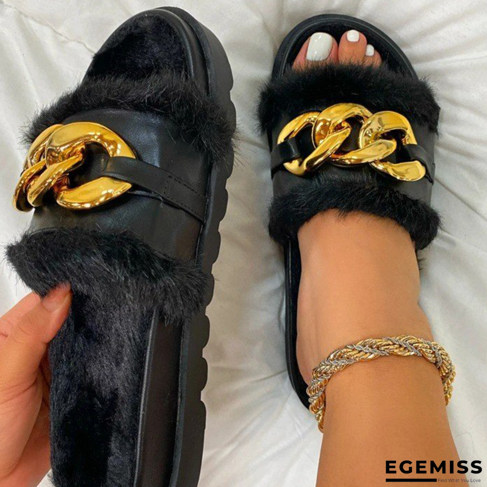 Black Sexy Patchwork Opend Out Door Shoes | EGEMISS