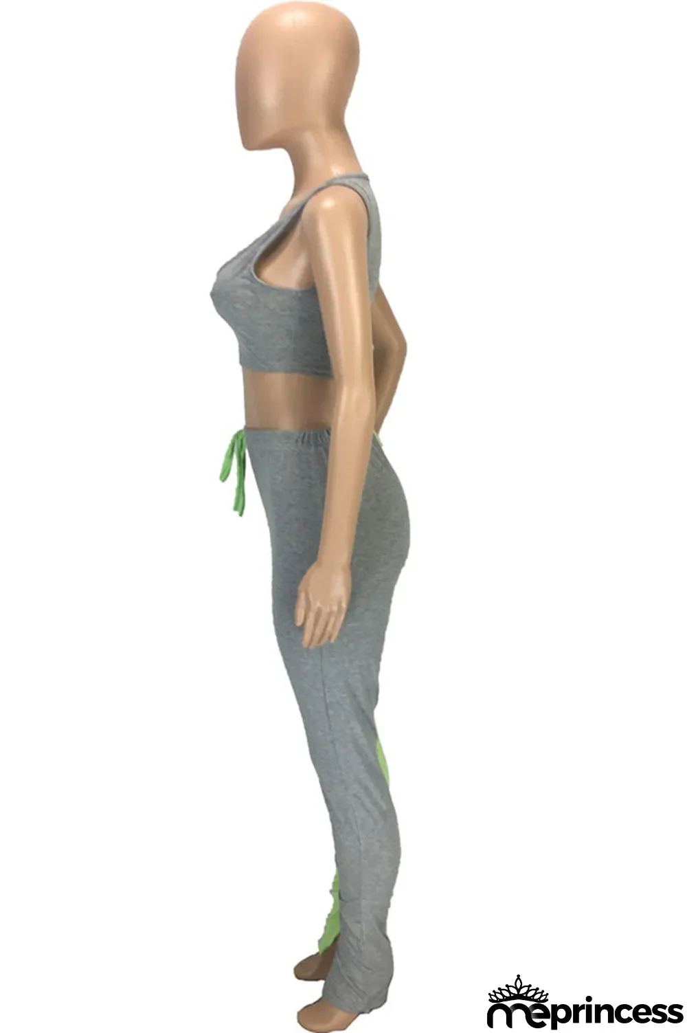 Blue Polyester Casual Solid pencil Sleeveless Two Pieces