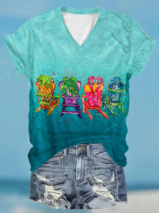 🔥Buy 3 Get 10% Off🔥Women's Hawaiian Sea Turtle Print  Casual T-Shirt