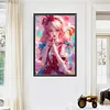 Candy Pink Girl - Round AB Drills Diamond Painting(65*45cm)