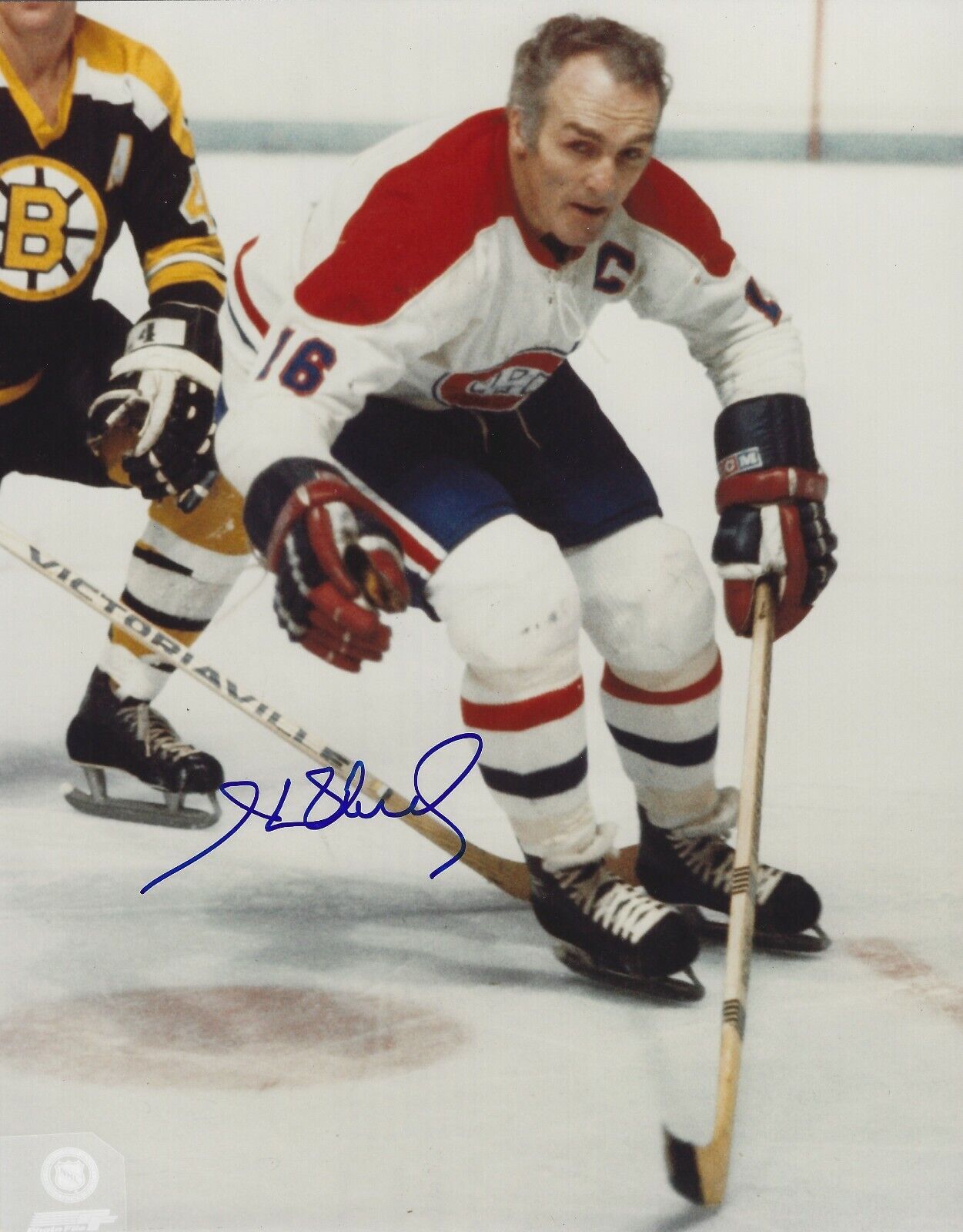 Autographed 8x10 HENRI RICHARD Montreal Canadiens Photo Poster painting - COA