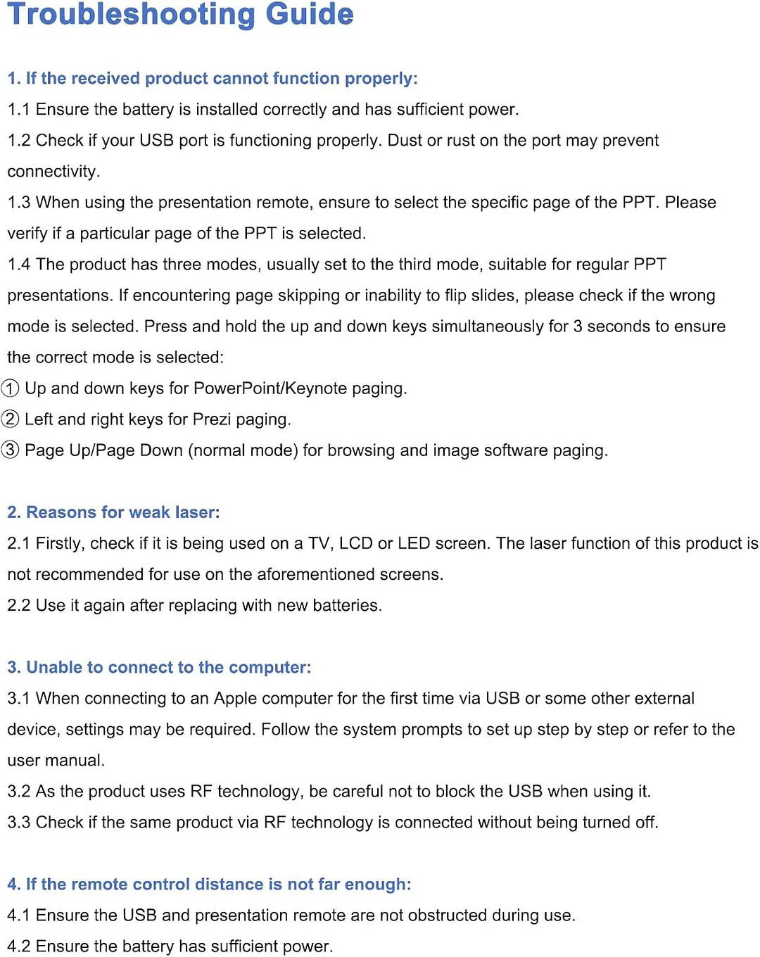 Wireless Presenter, Hyperlink Volume Control Presentation Clicker RF 2.4GHz USB PowerPoint Clicker Presentation Remote Control Pointer Slide Advancer (Black)(UPC/EAN)701473808109