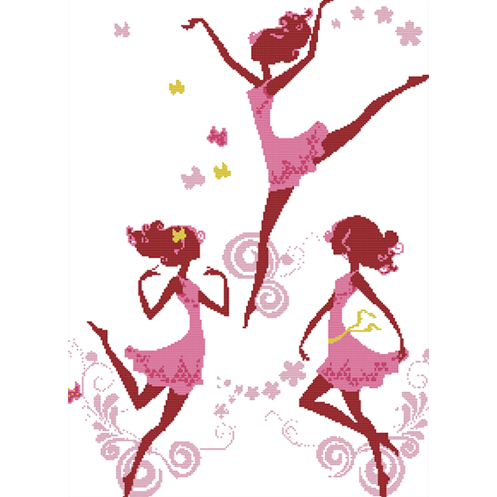 

Ballet Girl - 14CT Stamped Cross Stitch - 49*63CM (Big Size), 501 Original