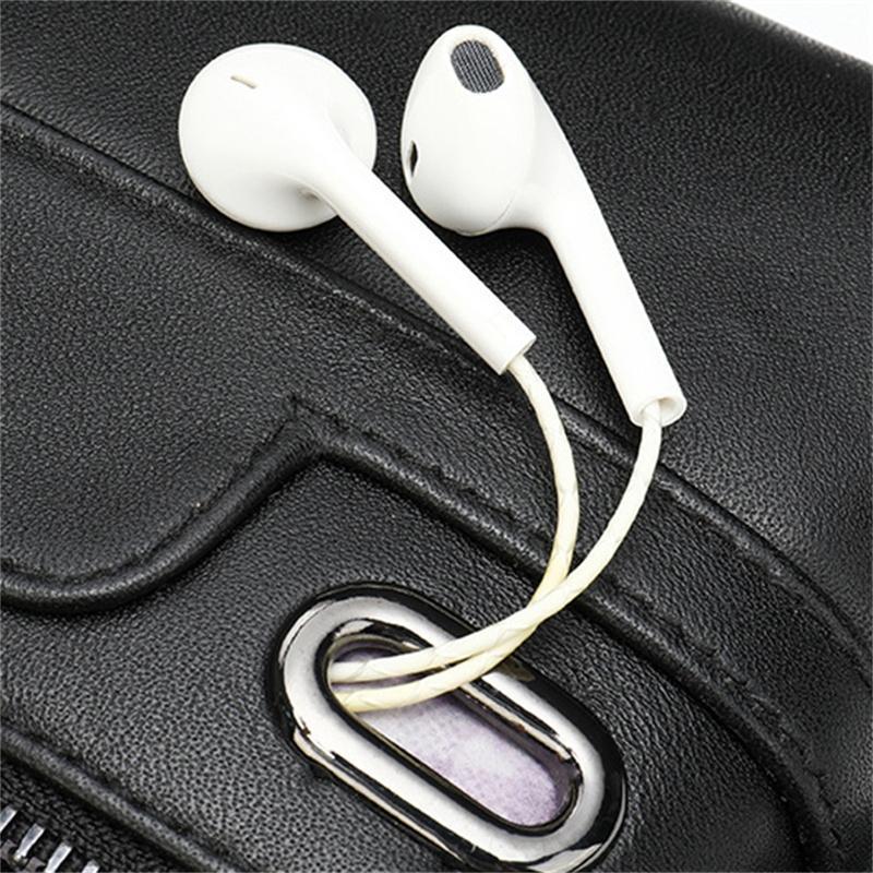 High Quality Men's Crossbody Bag Sheepskin Sports Phone Bag With Earphone Hole