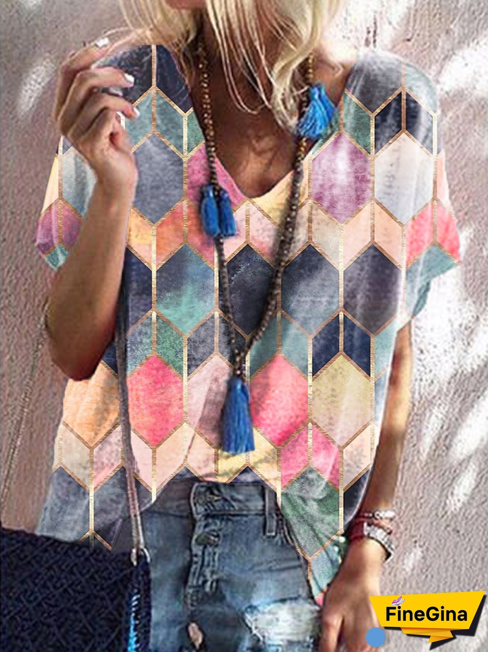 Short Sleeve Vintage Tops