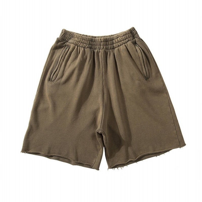 Solid Color Loose And Comfortable Cotton Casual Shorts / TECHWEAR CLUB / Techwear