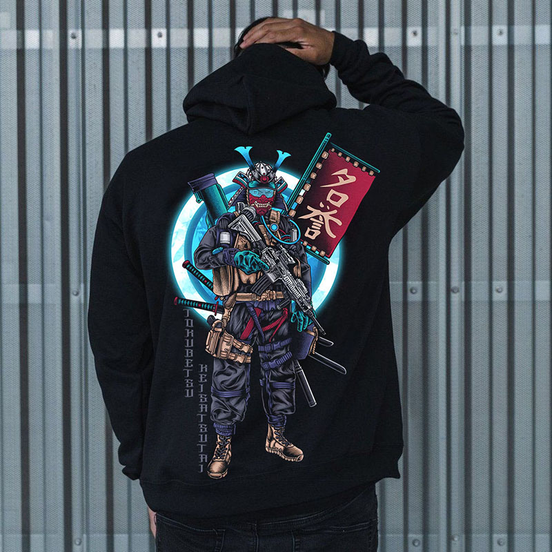 Cyberpunk Demon Oni Samurai Hoodie