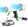 Dual Head Car Cooling Fan with Extension Arm Car Seat Headrest Fan for Back Seat