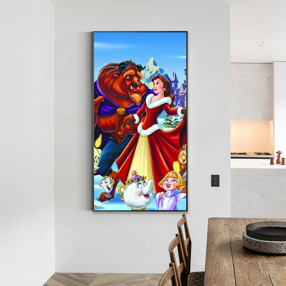 Diamond Painting - Full Round Drill - Beauty and the Beast(Canvas|40*70cm)