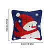 Snowman-DIY Latch Hook Rug Pillowcase Kits 43*43cm tapestrymarket