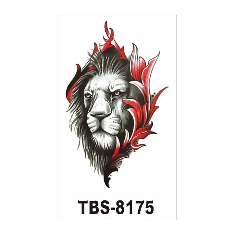 Temporary Tattoo Sticker for Women Stickers on the Chest Fashion Wolf Tiger Lion King Fake Waterproof Tattoos Woman Tatoo Body