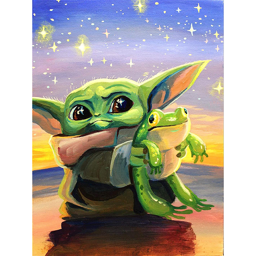 

Yoda - 11CT Stamped Cross Stitch - 40*50CM, 501 Original