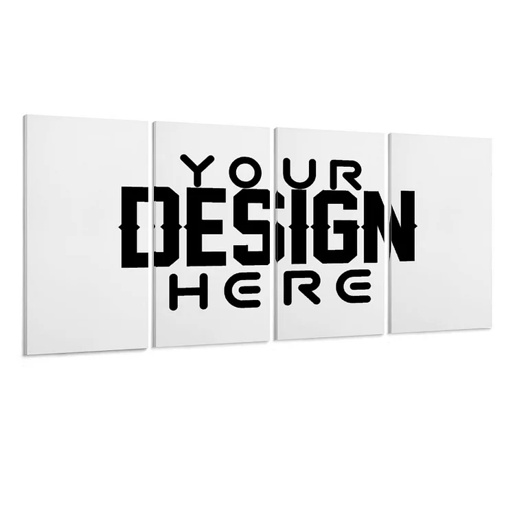 Personalized Design  Wall Decor 4 Panel Hanging Posters Vertical Full Print