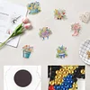 6Pcs Diamond Painting Flower Fridge Magnets Kit for Art Crafts Gift
