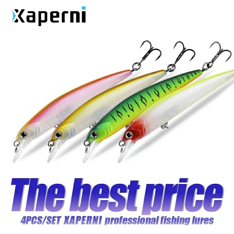 Xaperni Hot sales 4pcs/set 73mm 5g New Professional Quality Magnetic Lure Small Fish Crank Artificial Lure Tackle