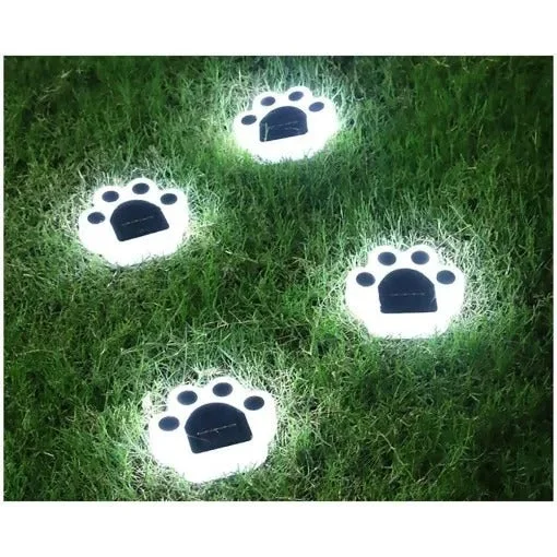 Solar Paw Print Light Panda Dog Cat Animal Garden Light