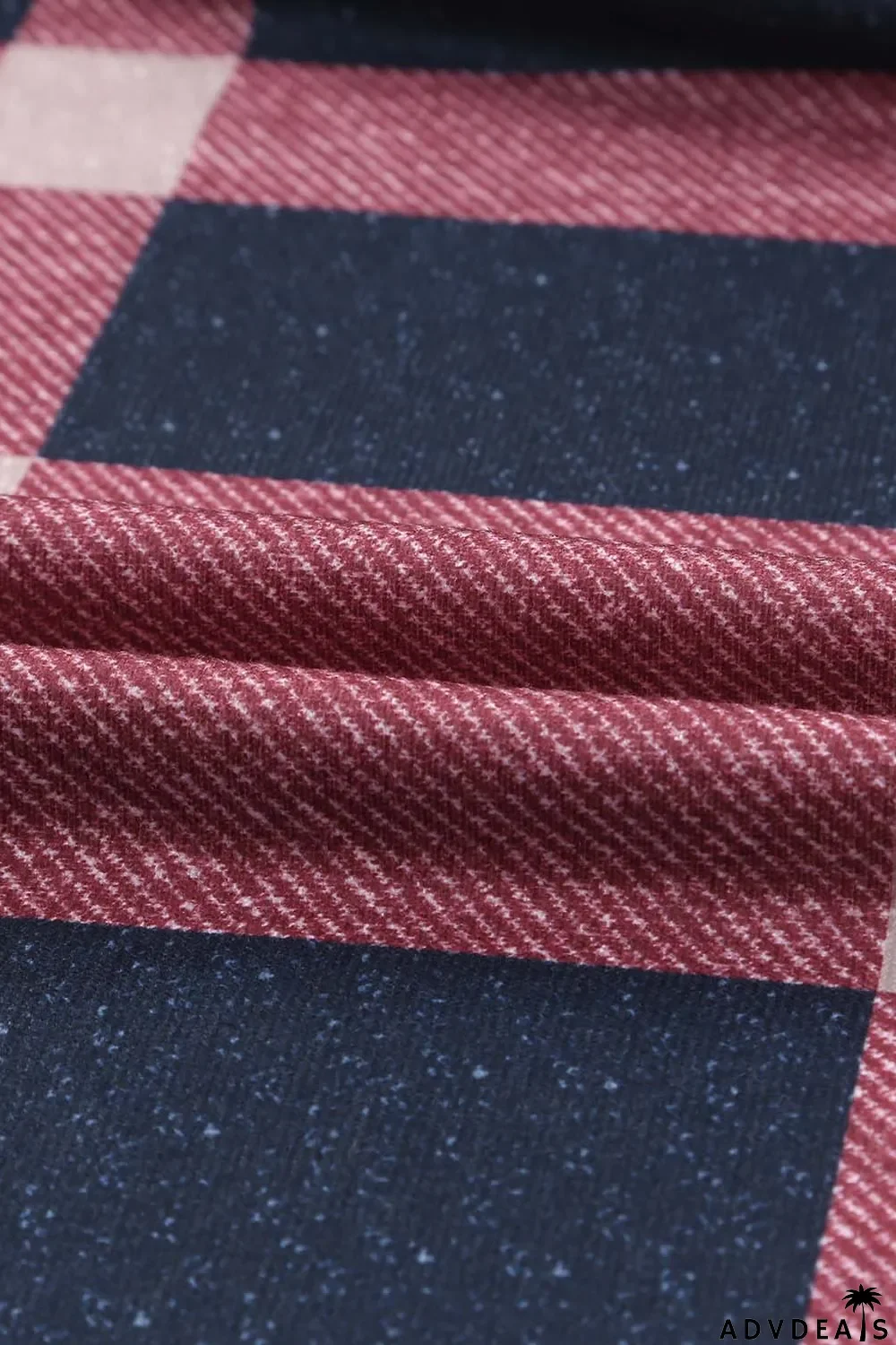 Draped Open Front Plaid Cardigan