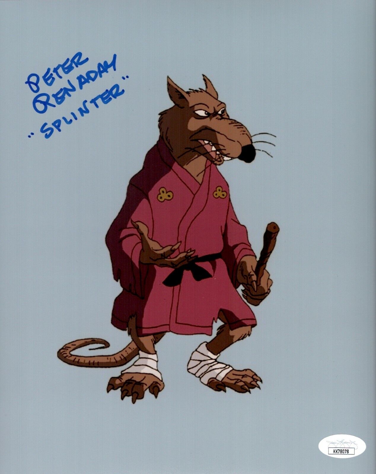 PETER RENADAY Signed TMNT MASTER SPLINTER 8x10 Photo Poster painting Autograph JSA COA Cert