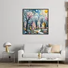 Colorful Houses-14CT Stamped Cross Stitch 40*40cm/15.75*15.75in tapestrymarket
