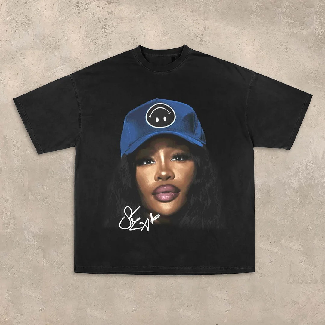 Unisex Vintage Fashion Print Oversized T-Shirt