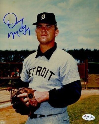 Denny Mclain Signed Jsa Cert Sticker 8x10 Photo Poster painting Authentic Autograph