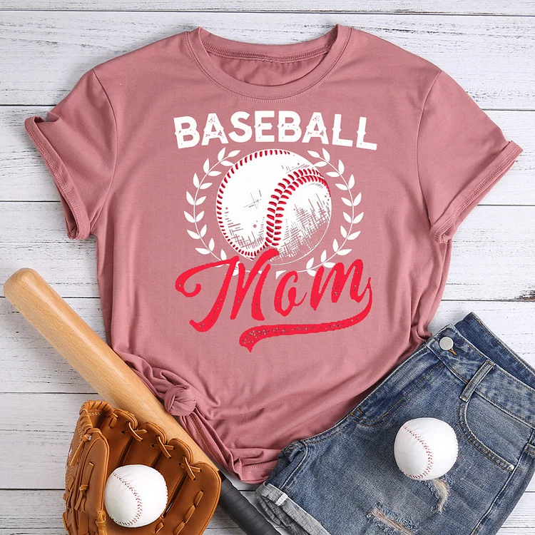Baseball mom T-Shirt Tee -01089-Annaletters