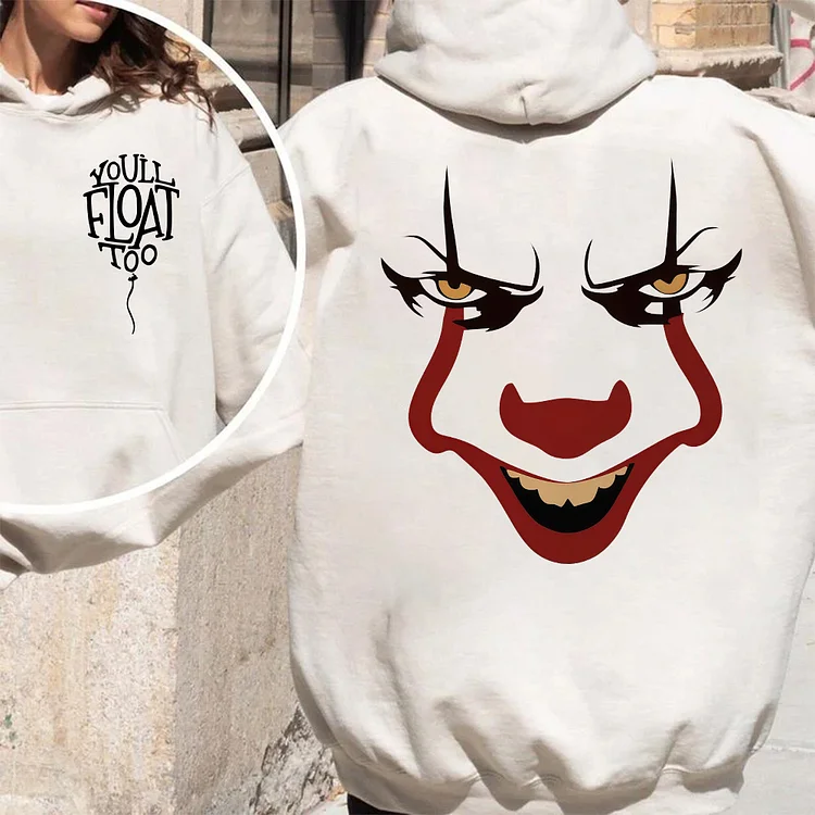 Halloween Horror Clown Balloon Sweatshirt, Hoodie