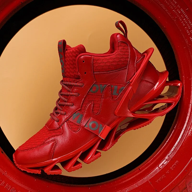 Classic Men's Blade Running Shoes Breathable Sneakers Graffiti Jogging Shoes Fashion Antiskid Damping Sports Shoes Zapatillas