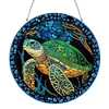 >SALE<Stained Glass Animal Diamond Drawing Hanging Ornament Turtle Window Suncatcher