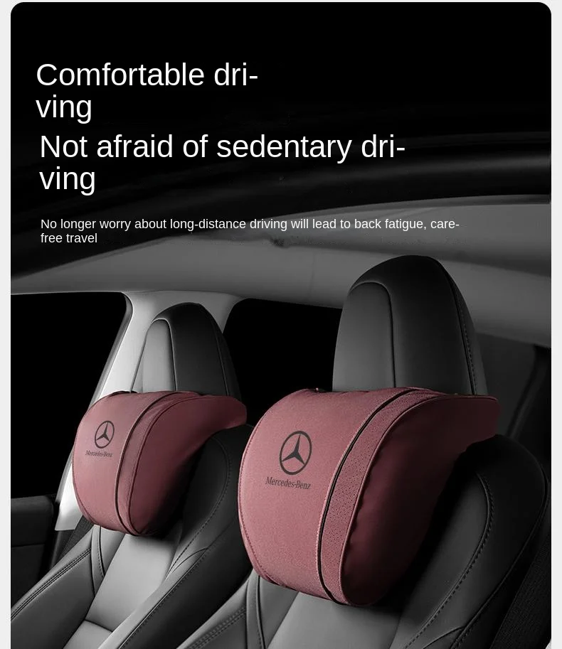 🔥Hot sale🔥High-end 6D aviation design car lumbar headrest set