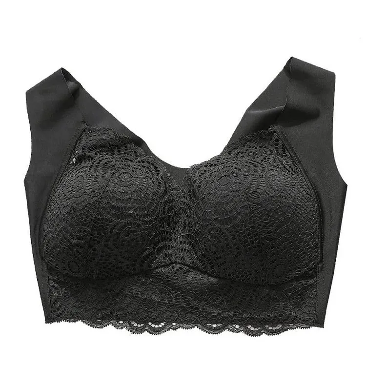 Bra For Women Ultimate Lift Stretch Full-Figure Seamless Lace Cut-Out Bra Plus Size