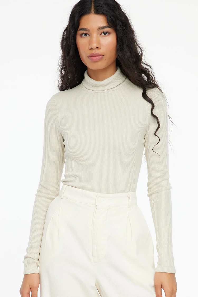Sweater Rib Turtleneck