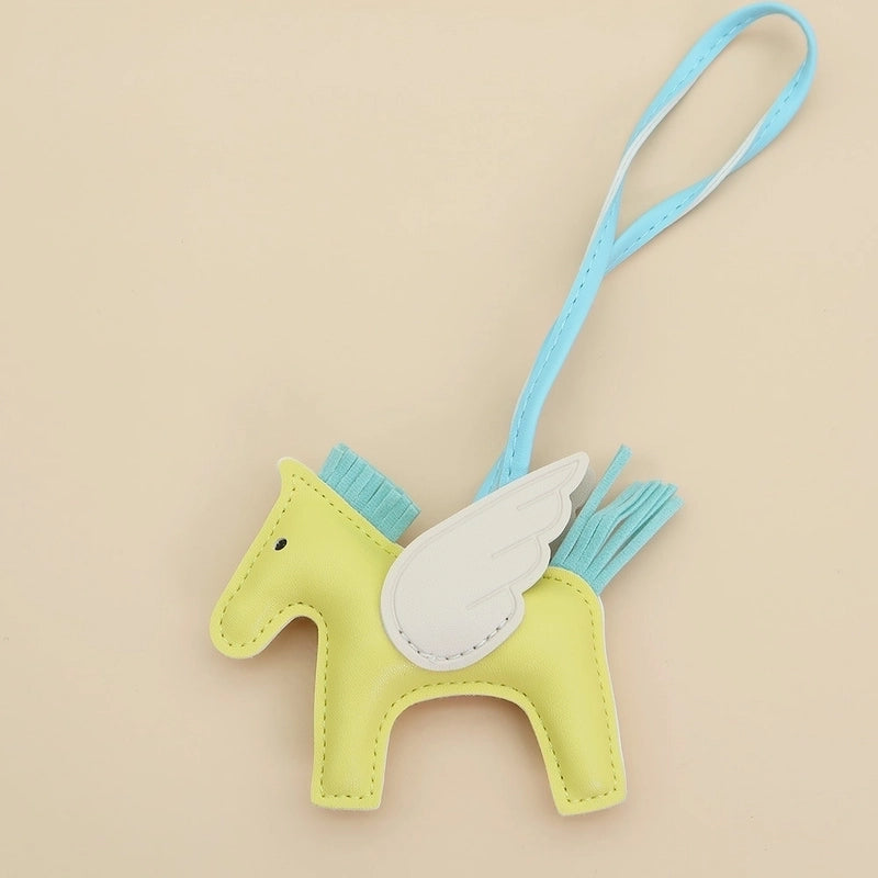 Lady Animal Pu Leather Bag Pendant Keychain