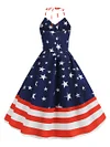 American Flag Dress Halter 1950s Dress