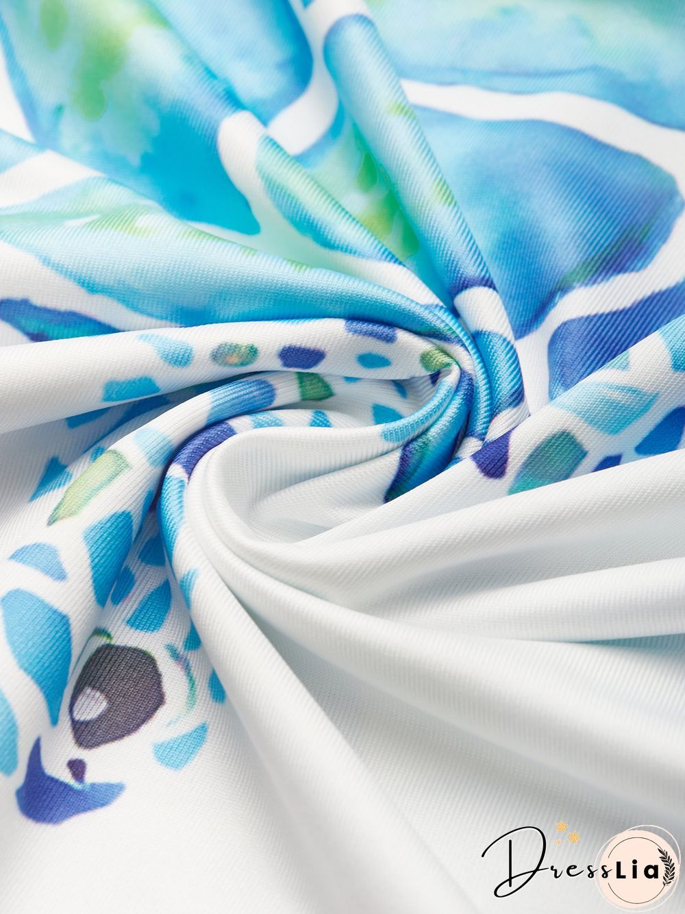 Animal Loosen V Neck Short Sleeve Knit Dress