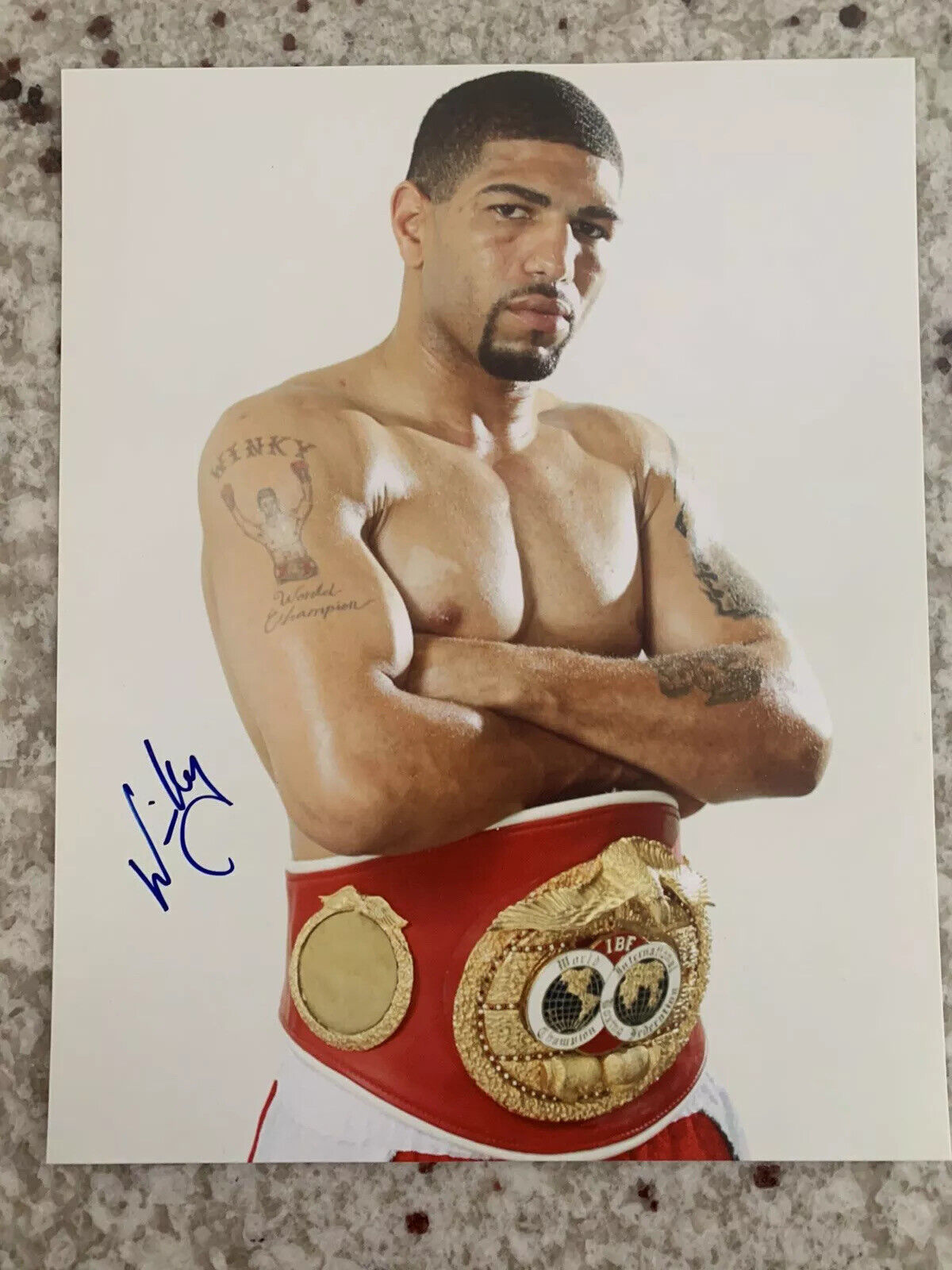 Winky Wright Signed 8x10 Photo Poster painting Chanpion Autographed