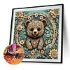 (40*40cm)Flower Bear - Full Round Drill Diamond Painting