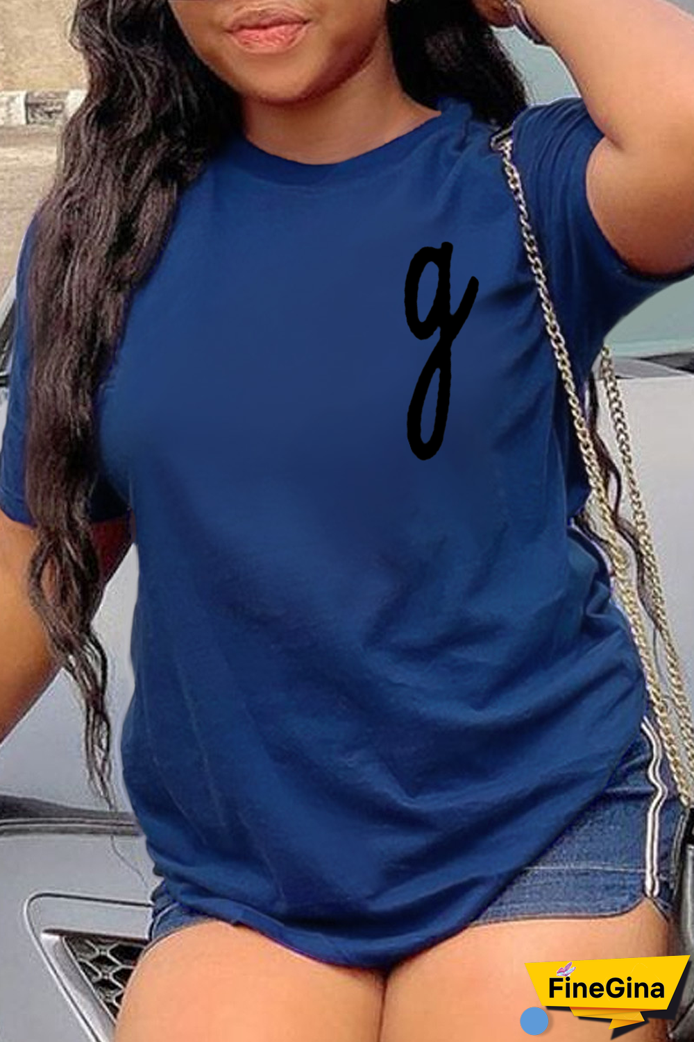 Grey Casual Street Print Patchwork O Neck T-Shirts