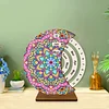 Diamond Painting Calendar Ornaments Wooden Rotating Calendar Desk Decor Kit
