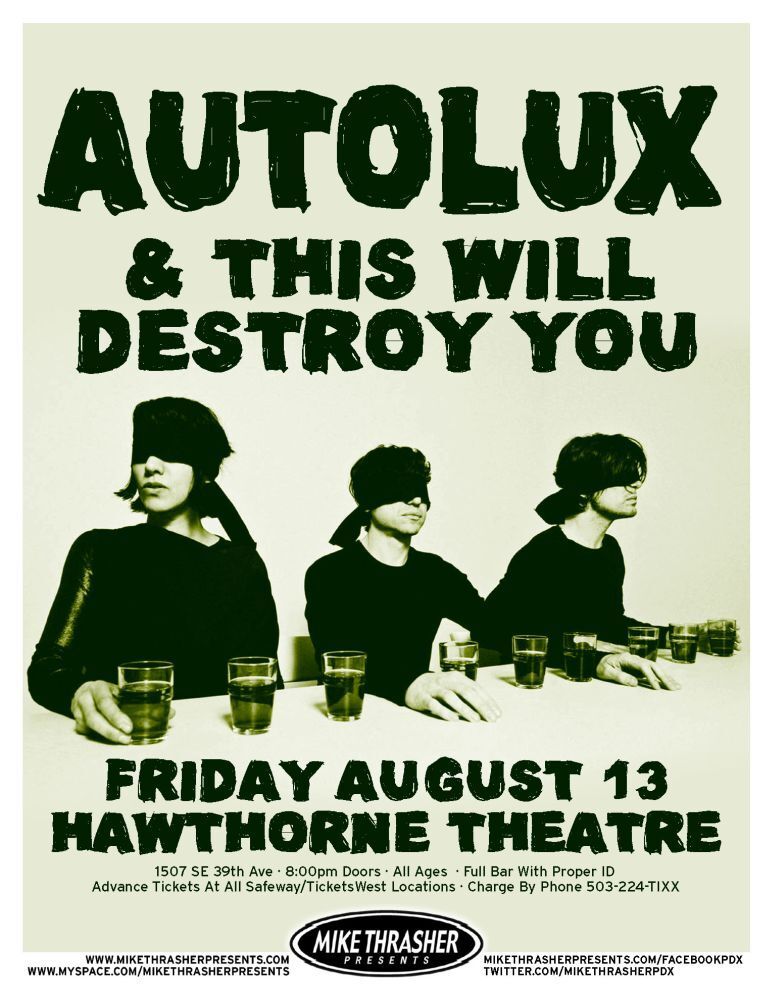 AUTOLUX 2010 Gig POSTER Portland Oregon Concert